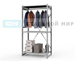 Стеллаж СУ для одежды комплект, 150 кг/полку купить по цене 13 022 руб. в компании «Стальной мир»