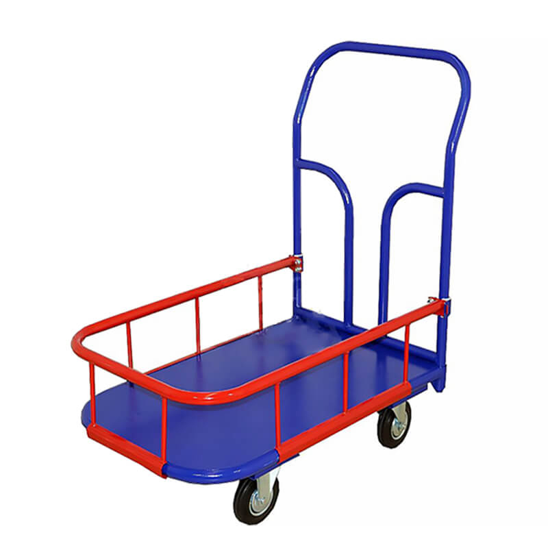 Тележка платформенная с бортиком 150 мм.ТПБ 1 (500x800) г/п 550 кг.200 литая протекторная резина