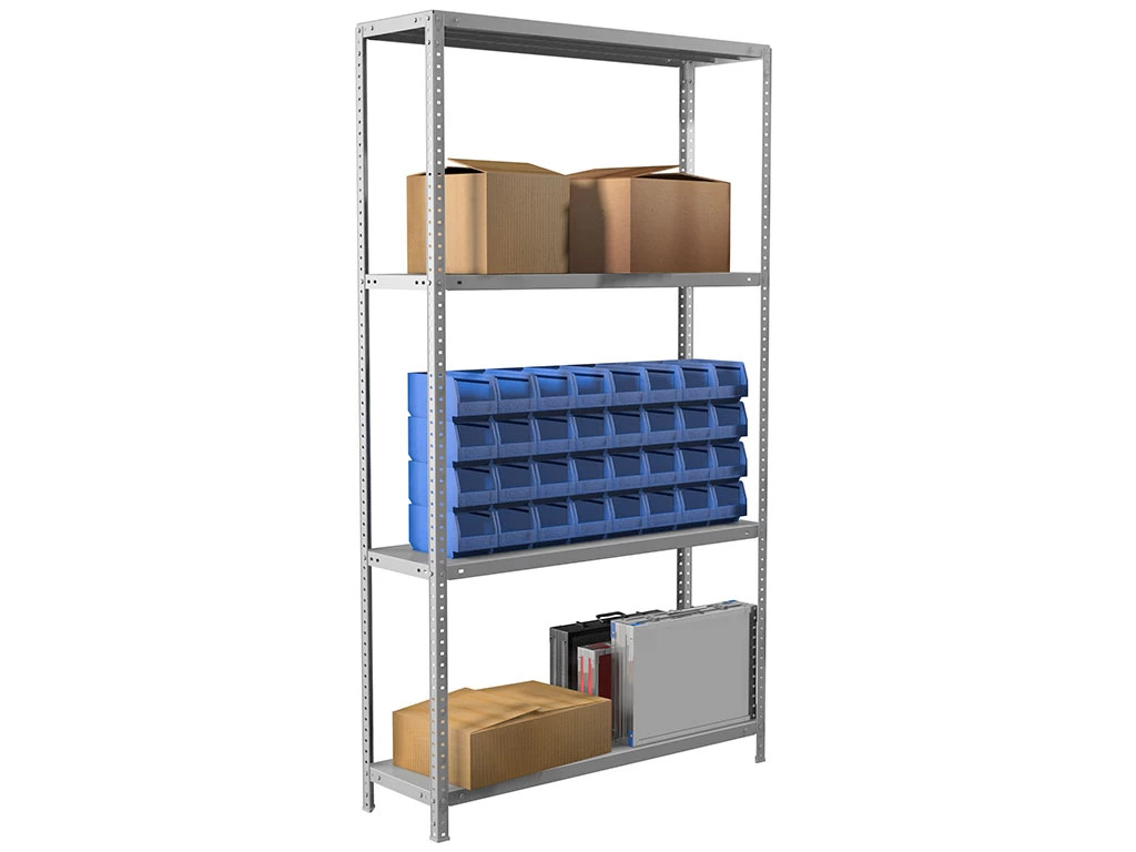 Стеллаж MS Strong металлический (2000x1500x400 мм, нагрузка 150 кг/полку, 4 полки)
