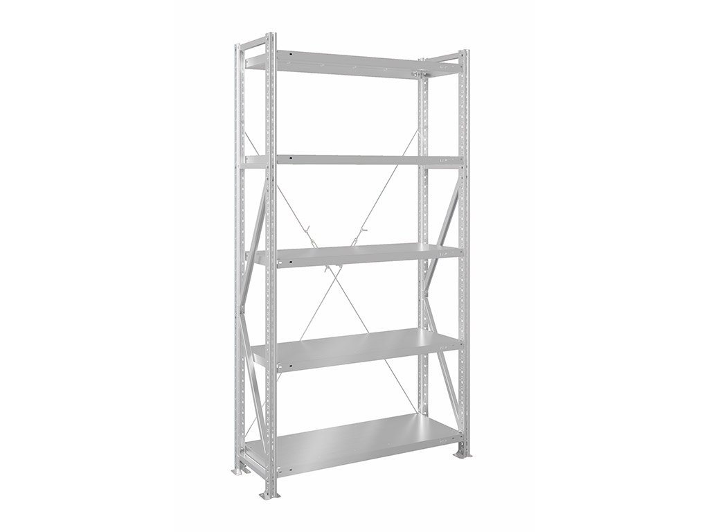 Стеллаж MS U металлический (2000x772x800 мм, нагрузка 300 кг/полку, 5 полок)