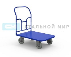 Платформенная тележка ТПТ (400 кг, 900*600 мм, колеса серая резина 160 мм)